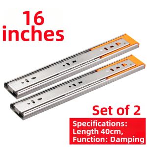Stainless Steel Thickened Buffering Three-Section Quiet Sliding Rail
