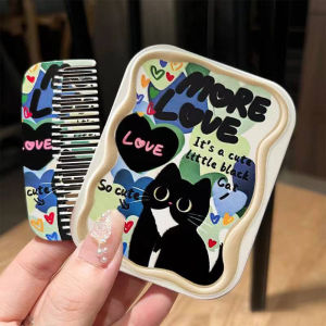 WEIHEHU | Portable Mini Comb Mirror For Bangs Cartoon Design