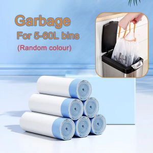 6 Rolls 7L/9L/15L Drawstring Trash Bags Bathroom Toilet Parlor Household Disposable Trash Pouch Cleaning Wastebasket Garbage Bag