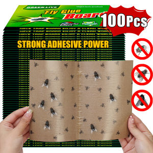 10-100 ชิ้น กระดานดักแมลงเหนียวพิเศษ / กับดักแมลงวันคุณภาพสูง / กระดานกระดาษดักแมลงวันแบบมีกาวหนา / กระดานดักแมลงเหนียว