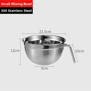 Thickened Stainless Steel Mixing Bowl with Handle