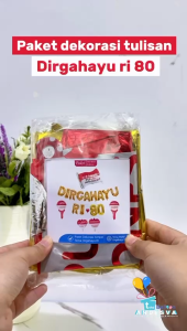 Paket Dekorasi foil tulisan dirgahayu ri / aksesoris dekor HUT Ri