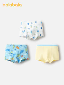 balabala Three Packs Cotton Briefs Flat-Crotch Boxer Briefs Non-Chafing Three-Pack