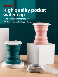MONLEYTA | Portable Travel Silicone Toothbrush Cup Foldable Compression High Temperature Resistant Outing Water Cup Manlieta X0616155642