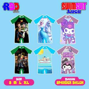 baju renang anak karakter  2-11 tahun swimsuit pendek anak