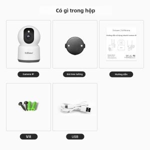 SRIHOME | Camera IP SriHome 5MP UHD WiFi Thông Minh 2.4/5G Giám Sát Không Dây Trong Nhà Có Chức Năng Theo Dõi Tự Động Tích Hợp Chức Năng Nghe Nhìn Cho Bé