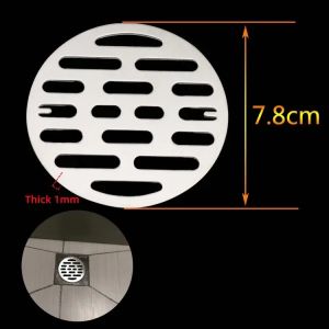 Universal Stainless Steel Round Floor Drains Cover Plate Sink Strainer Anti-clogging Shower Drains Hair Catcher Bathroom Fixture