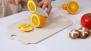 LIFE Double Sided Antibacterial Chopping Board Holder with Stand & Brush Set Non-slip Cutting BPA Free