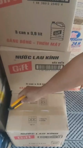 Nước lau kính Gift Sắc Biển can lớn 38kg TIẾT KIỆM Siêu sạch chống bám bụi lau chùi kính/kiếng cho Nhà hàng khách sạn