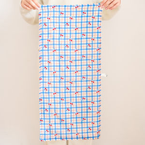 Korean Style Pure Cotton Square Towel Set 6 Layers Gauze Face Towel Cute Cherry Plaid Simple Home Use Towels/Bath Towels
