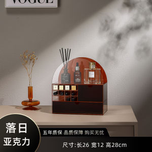 Acrylic Cosmetic Storage Box Transparent Luxury Sensation Makeup Brush Organizer Desktop Storage Rack Nordic Style Universal