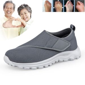nam hoặc nữ Giày đi bộ Thích hợp cho bệnh gút chân sưng chân rộng bị biến dạng chân ngón chân valgus thoáng khí nhẹ chống trượt quai dán xé Giày đi bộ cao tuổi