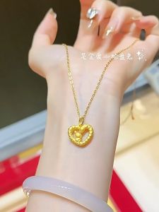 Real Gold Pawnable Legit 18k Golden Snake Embracing Rabbit Pendant Necklace for Women Zodiac Sign Necklace