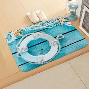 Thảm Tắm Chống Trượt Thiết Kế Sao Biển VIKAMA Chất Liệu Polyester Có Thể Giặt Được Dùng Cho Nhà Bếp Vườn Trang Trí Nhà Cửa Cạnh Giường.