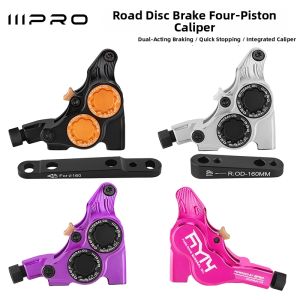 Road Bike Hydraulic CNC Four Piston Flat Mount Integrated Caliper