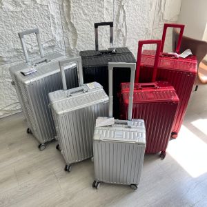 Annual Bomb! Double Customs Lock Aluminum Frame PC Silent Universal Wheel Travel Suitcase Boarding Handle Suitcase