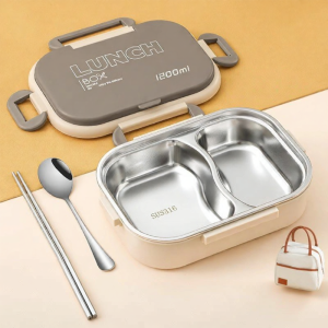 Insulated Microwavable Meal Box With Compartments