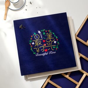 CUOOYINO | DIY Handmade Self-Adhesive Photo Album for Couples and Families with Laminated Pages and Writing Space