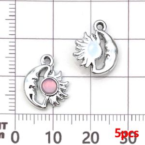 Hợp Kim Mặt Trời Mặt Trăng Ngôi Sao Hạt Charm Đính Đá 5/20 Chiếc Để Tự Làm Đồ Trang Sức - Vòng Tay Dây Chuyền Bông Tai Phụ Kiện