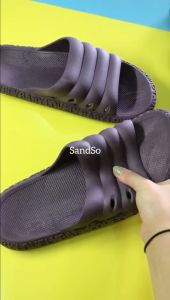 SandSo - Q4M Polos Sandals Pria Karet Rubber Jelly Lentur Empuk Flat Teplek Flip Flop Flipper Sandal Slip On Slipper Slop Selop Sendal Slide Waterproof Sol Sole Mule Plain Polos Laki Cowo Cowok Rumah Kamar Mandi Kantor Pantai Anti Licin Air Casual Kasual