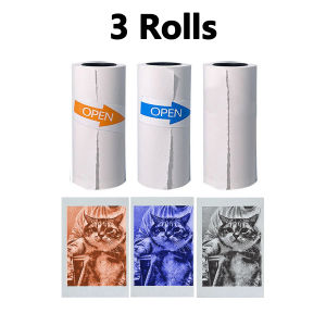 Color Instant Print Paper 57*25mm Blue/Orange/Red/Green Thermal Refill Paper for Kids’ Cameras HD QualityBPA-FreeEasy to Use