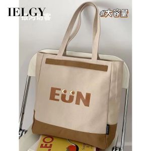 Ielgy dễ phối phiên bản Hàn Quốc đi lại một Túi Vải Bố Đeo Vai di động dung lượng lớn