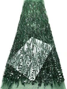 Luxury African Groom Sequins Lace Fabric 2026 High Quality Beaded Embroidery French Tulle for Nigerian Wedding Dresses Material