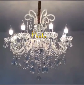 Classic Crystal Candle Chandelier Lighting Vintage 6 Lights Pendant Ceiling Fixture Lamp Crystal Chandeliers for Dining Room Bedroom Wedding Ceiling Decoration Lamp