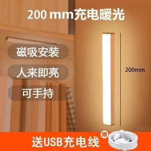 20cm LED智能长条体感应灯LED induction light 😍#小夜灯✨，人来即亮，人走渐灭🌈#可以放在厨房✨#衣柜#卧室都可以#好物推荐 #小夜灯#长条人体感应灯