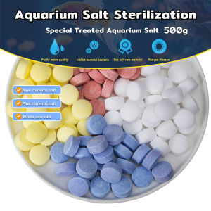 500g Medicinal Aquarium Salt Aquarium Fish Diseases Treatment Sterilization Salt Tablets