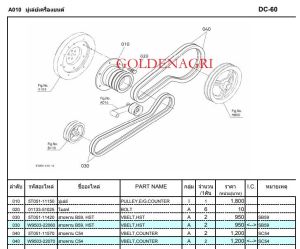 2PCS SC54 5T051-11570 W9503-22070 BANDO Thresher Driver beltCounte For KUBOTA HARVESTER PARTS DC60