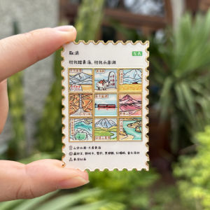 Creative Travel Souvenir Metal Qinghai Dopaamine Style Original Cultural Creative Refrigerator Magnet Tourist Memorabilia