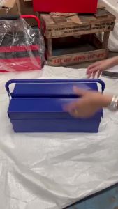 กล่องเครื่องมือช่าง 3ชั้น [จัดส่งตลอด 24 ชั่วโมง] กล่องเครื่องมือ กล่องใส่เครื่องมือช่าง กล่องเก็บเครื่องมือช่าง สามชั้นและห้าถังมีความทนทาน Big กล่องเครื่องมือ 20*41*20.5CM การออกแบบพับได้ Tool Box