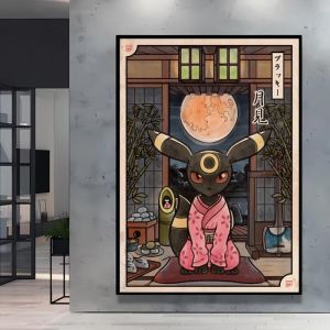 KAYOU | Canvas Artwork Painting Pokemon Eevee Squirtle Cartoon Character Poster Modern Home Living Room Wall Decorative Children Gift