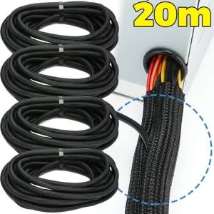 Flexible Cable Sleeve Self-Closing Cord Protector Wire Management Insulated Heat Resist Cable Organizers for Table Wrap Cable