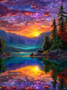 Scenic Starry Sky Landscape Artwork Jigsaw Puzzle 500/1000/1200/2000PCS Stress Relief Puzzle Wall Art Decor Gift