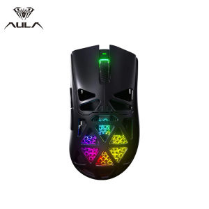 AULA | AULA SC620 Lightweight Wireless Gaming Mouse – RGB Lighting Effects Customizable Buttons & Optical Sensor for PC/Laptop Gamers.