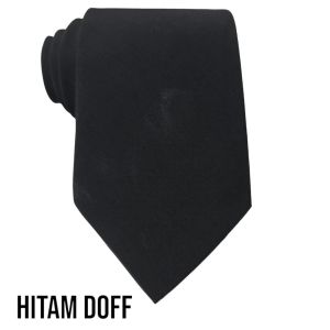 Dasi Manual wisuda ospek Hitam Doff Pria wanita