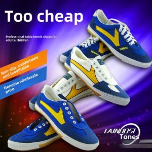 TNS Sports Shoes Mens Womens Childrens Table Tennis Shoes Training Shoes Athletic Shoes with Cow Tendon Bottom
