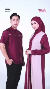 NIBRAS RAYYA SERIES TERBARU COUPLE KELUARGA 2025 BELLA BURGUNDY