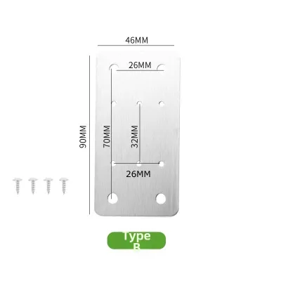 Stainless Steel Cabinet Door Hinge Installation Board Kitchen Cabinet Repair Tool Furniture Fixed Hinge Accessories
