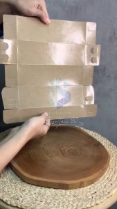 (50 Lembar) Dus Hotdog - Box Corndog - Sosis Bakar Paper Kraft Dus Kemasan Makanan