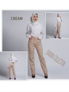 Celana wanita terbaru reguler fit resleting polyester premium stretch import syakira by azkia milo