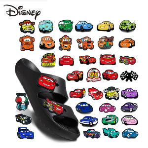 Disney Cars Lightning McQueen10-100pcs Shoe Charms Colorful PVC Clog Buckle Craft Supplies Party Favors Kids Racer Xmas Gifts