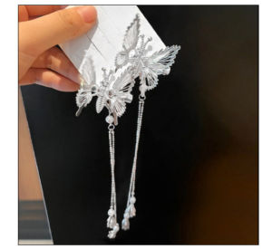 Butterfly Hair Clip Pearl Hairpin Ancient Style Hair Accessories Dynamic Hairgrips Sweet Girl Bangs Clamp Trendy Hair Decorations