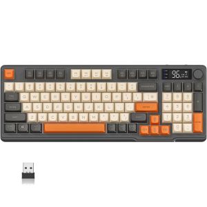 Free Wolf M96 Wireless Keyboard - Dual Mode (BT/2.4G) Gradient Keycaps OLED Screen Long Battery Life Compact