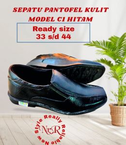 SEPATU PANTOFEL ANAK LAKI LAKI FORMAL SEKOLAH PONDOK DAN KERJA/SEPATU PANTOFEL KULIT PRIA HITAM/SEPATU VANTOFEL COWOK UKURAN 33 34 35 36 37 38 39 40 41 42 43 44