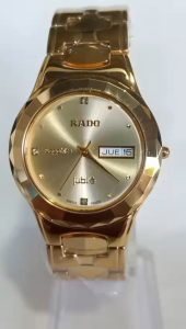Đồng hồ RAD Nam Chính hãng Vỏ mạ vàng.  Mặt vàng .Dây đá safia . HÀNG MỚI 100% . Hàng khuyến mãi