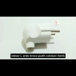 Steker L Arde Broco 13312 Putih Sideway Plug Colokan Samping