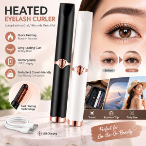 Cammuo 2 Trong 1 Đồ uốn mi dùng nhiệt Với Lược Và KẸP USB Có Thể Sạc Lại 3 Chế Độ Nhiệt Độ chống bỏng Mắt Công Cụ Cho bền lâu Curl Lông Mi Shaper
